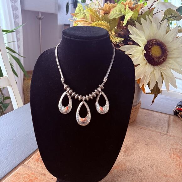 Brighton Silver Tone Statement Necklace - Picture 1 of 6